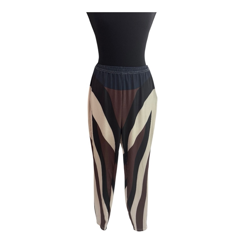 Stylish Brown and Cream Women's Pants
